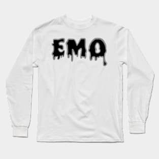 Light grey outline EMO Long Sleeve T-Shirt